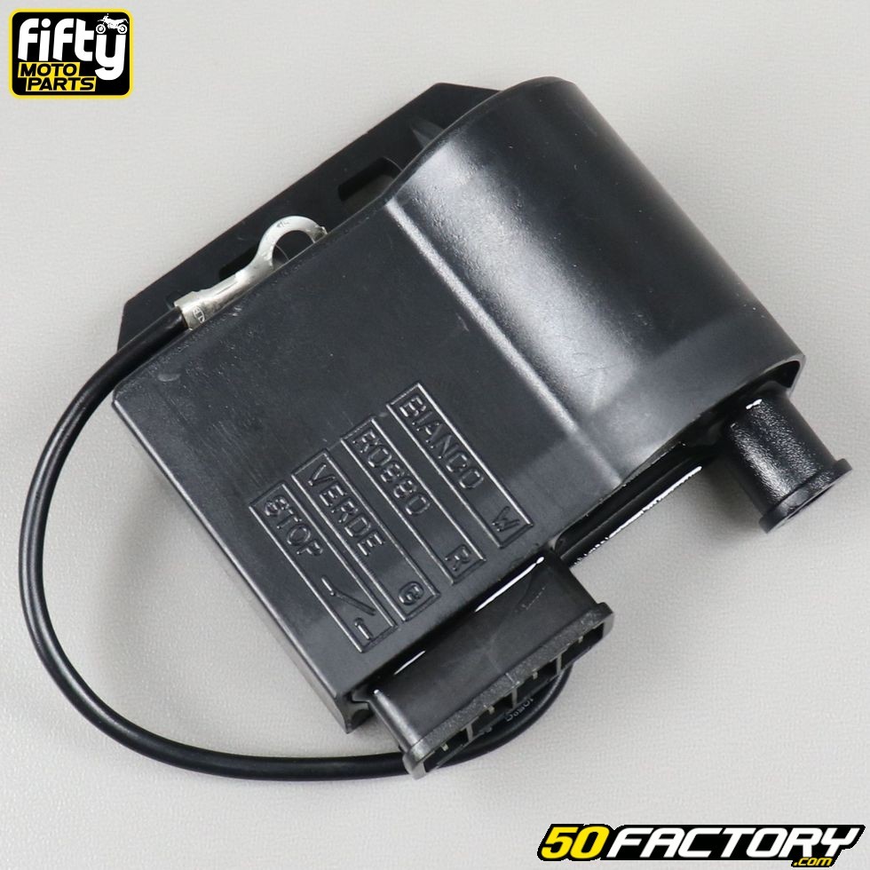 Box CDI coil 50 with box and cyclo type Ducati Energia Fifty black