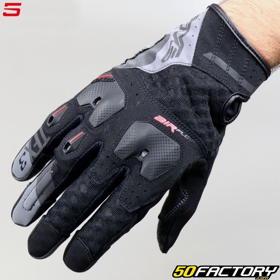 Gloves trail Five TFX-3 Airflow black and gray - Pilot equipment